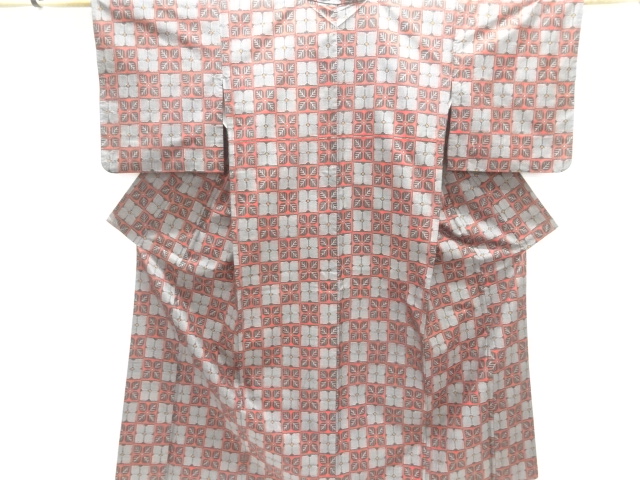 JAPANESE KIMONO / OSHIMA TSUMUGI / WOVEN FLOWER